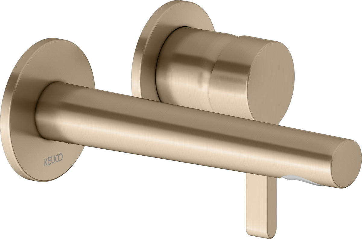 KEUCO Edition 400 Einhebel-Waschtischmischer Unterputz, Ausladung 197 mm, Bronze gebürstet