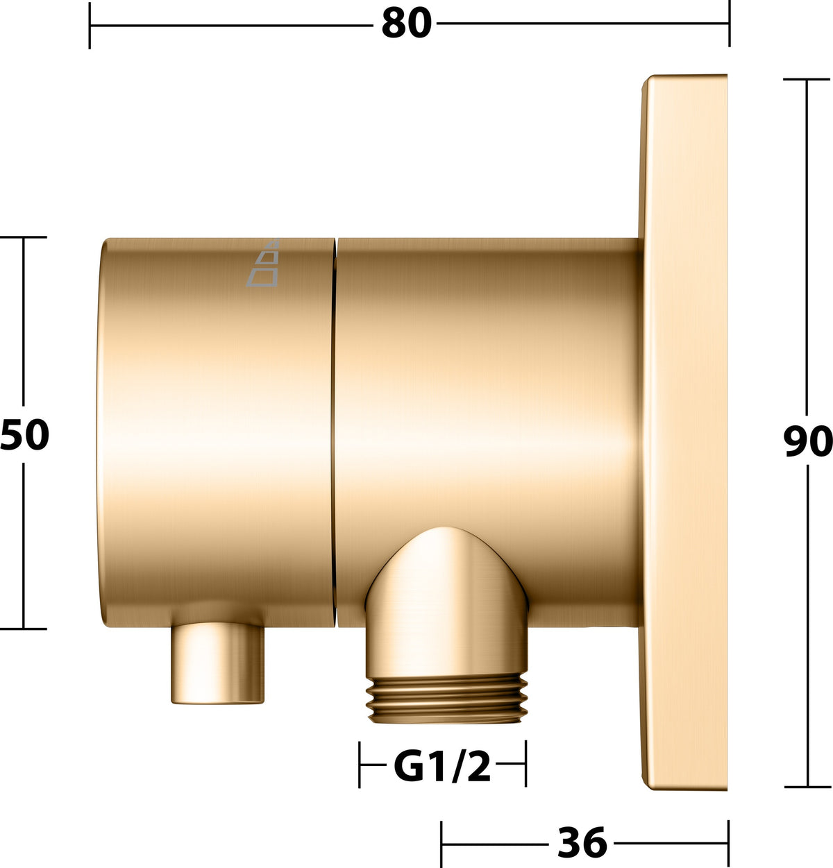 KEUCO IXMO Comfort Absperrventil Unterputz DN15 rund Messing gebürstet 59541
