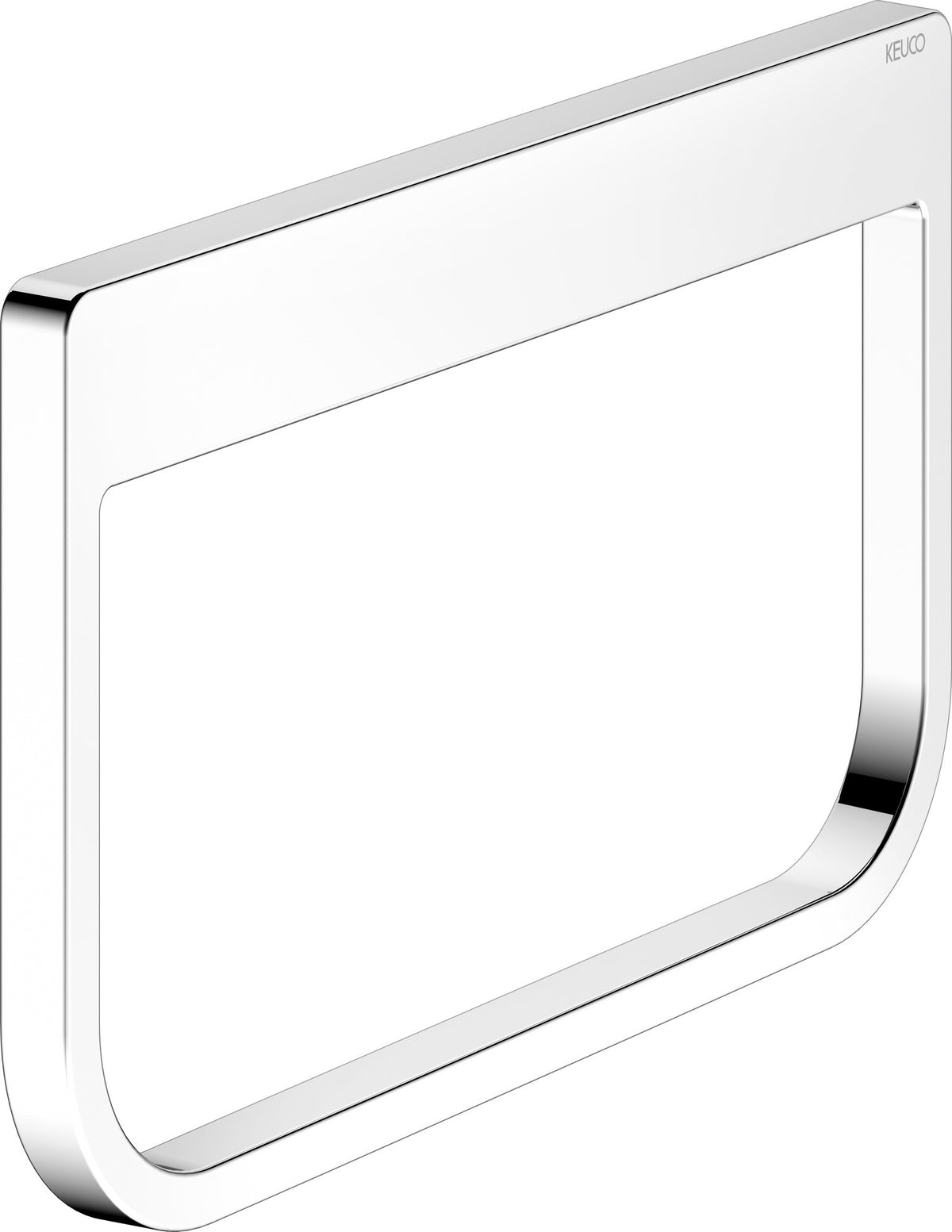 KEUCO Collection Moll Handtuchring 12721, verchromt, softcube-Design, Wandmontage