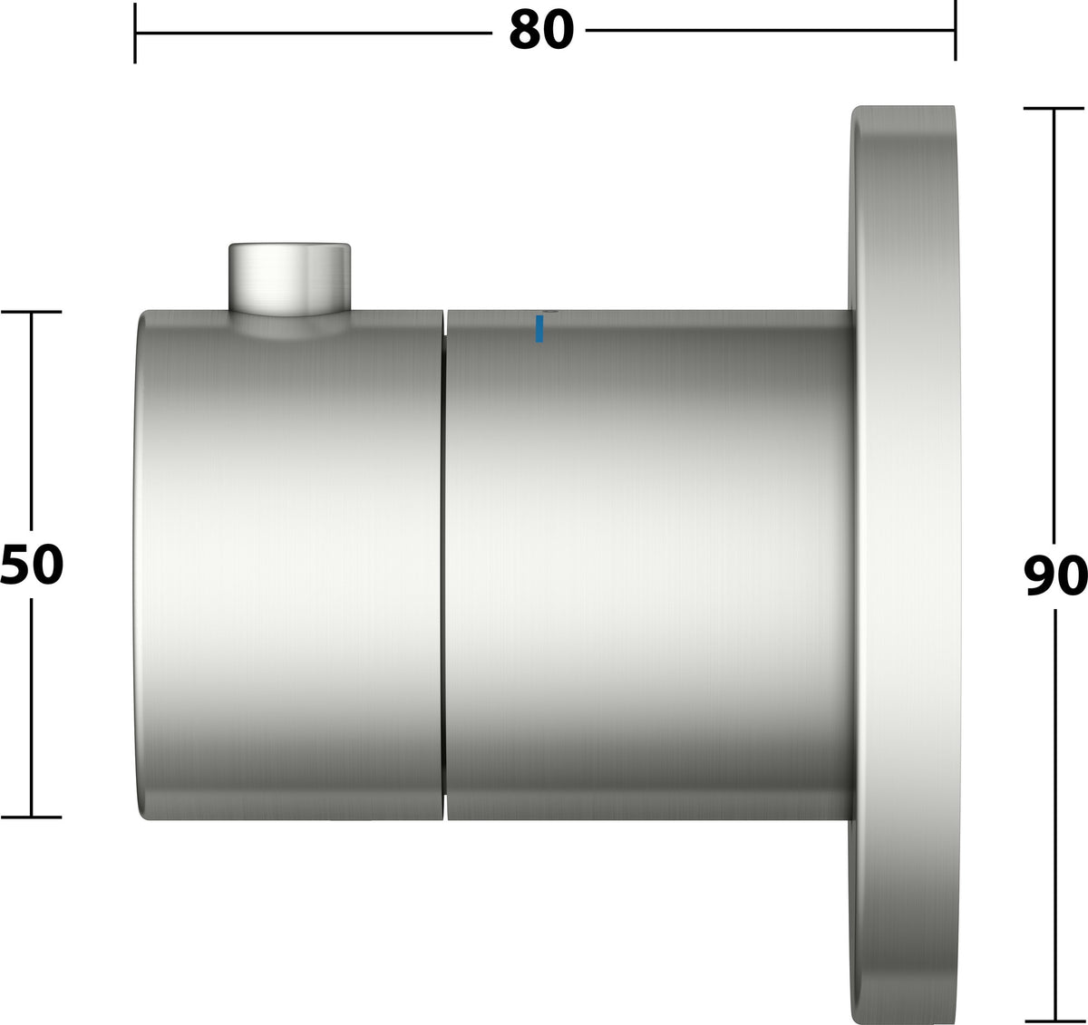 KEUCO IXMO Thermostatarmatur Unterputz rund verchromt – mit Sicherheitssperre bei 38 °C