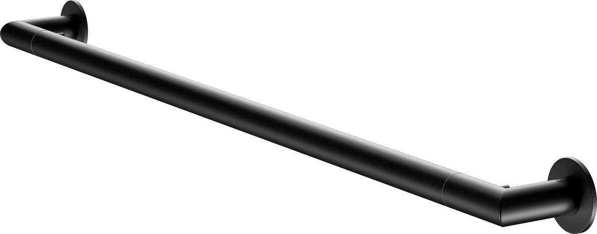 KEUCO REVA Badetuchhalter 600 mm schwarz matt mit integriertem Haken – Wandmontage