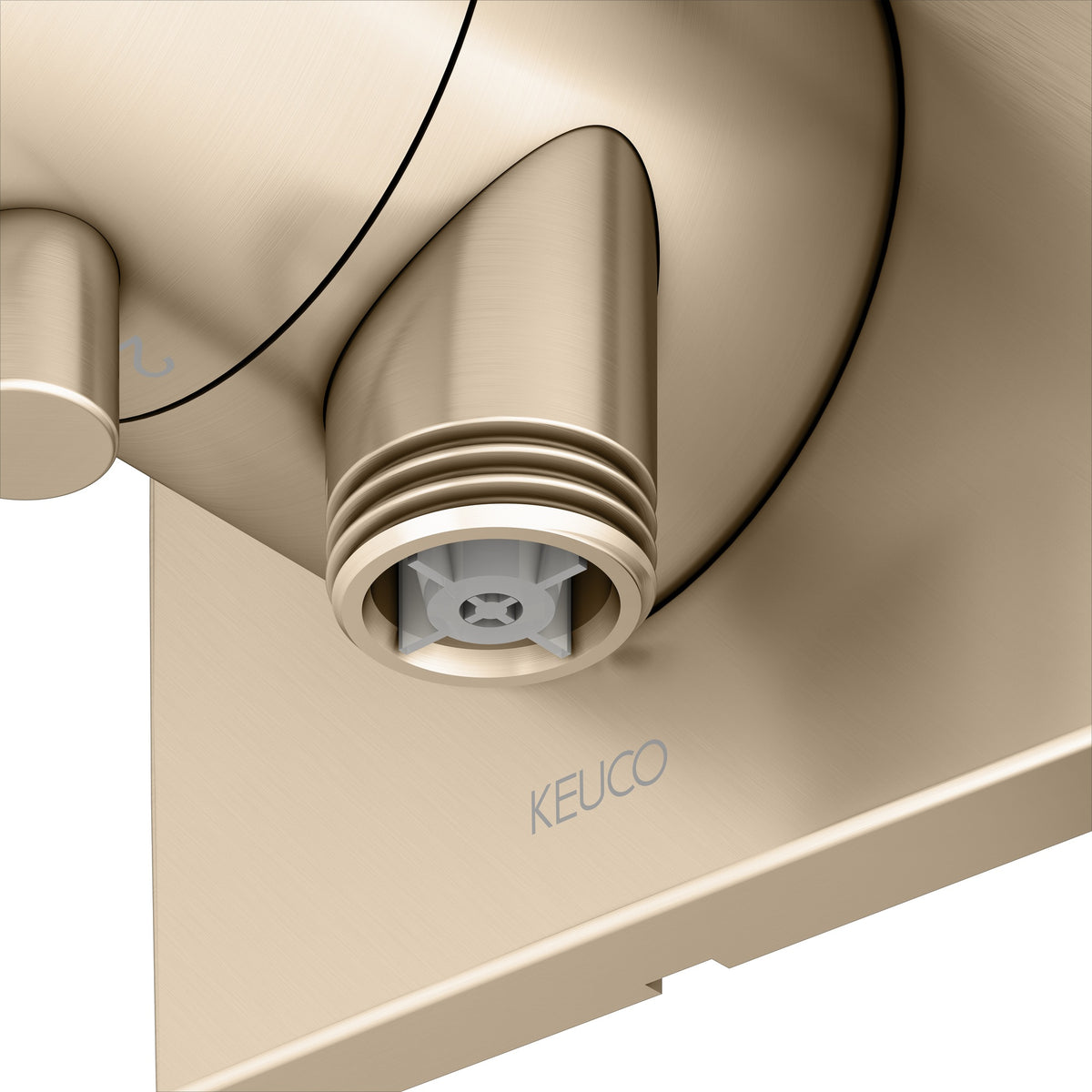 KEUCO IXMO Comfort 2-Wege Umstellventil eckig Bronze gebürstet mit Schlauchanschluss