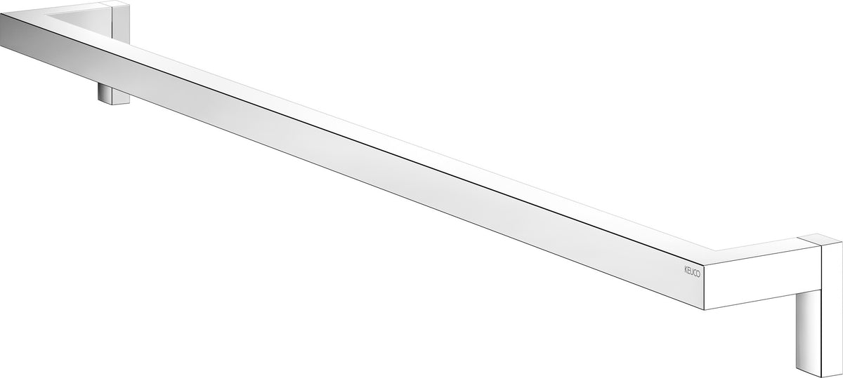 KEUCO Edition 90 Square Badetuchhalter 560 mm verchromt – eckiges Design, Wandmontage