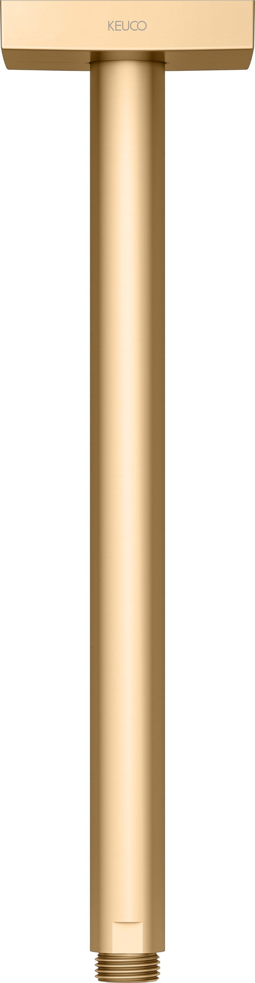KEUCO Brausearm Edition 300 Deckenanschluss 100 mm verchromt – Eckige Form für moderne Duschen
