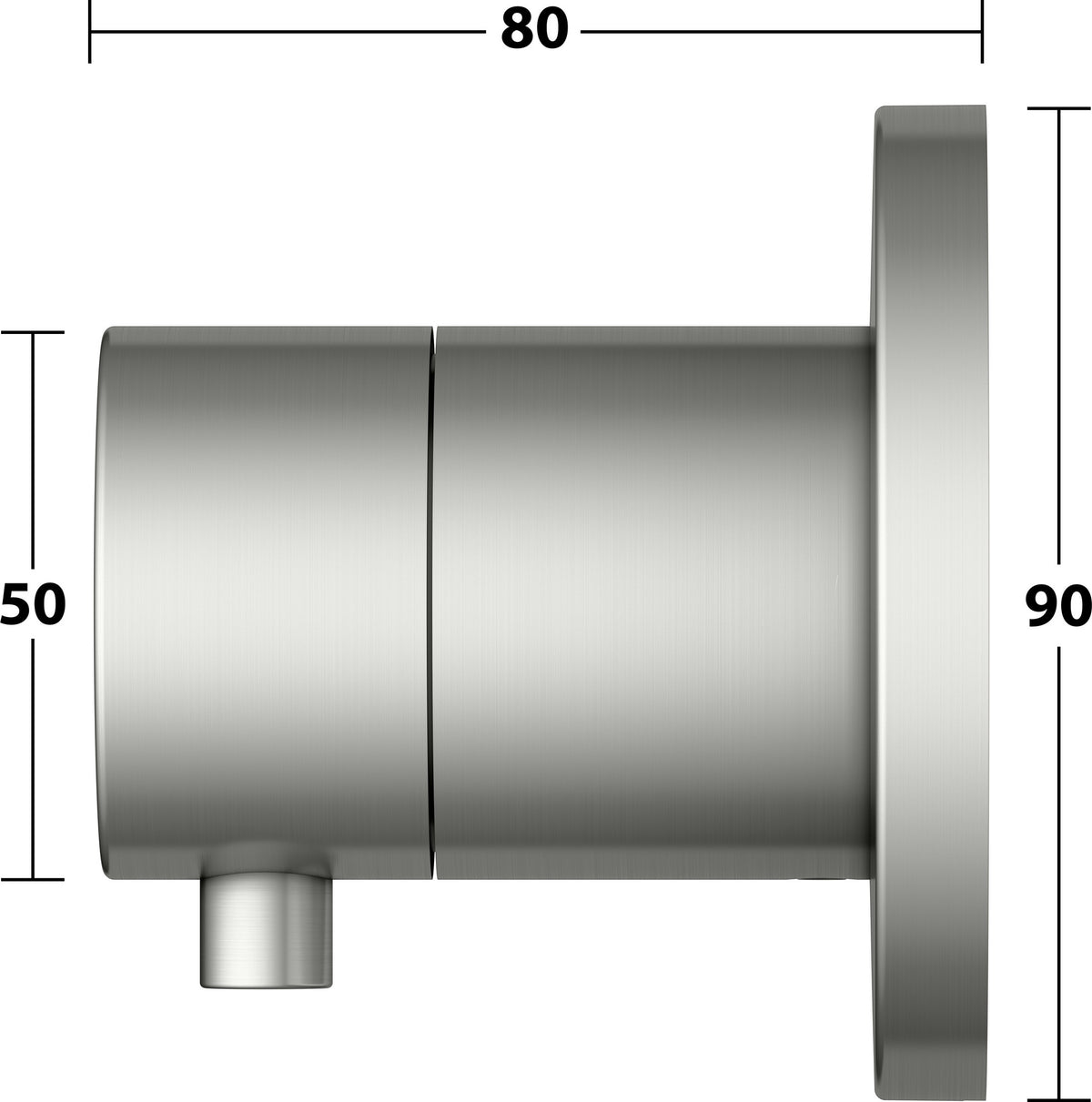 KEUCO IXMO Comfort 2-Wege Umstellventil Unterputz DN15 – Messing gebürstet, rund