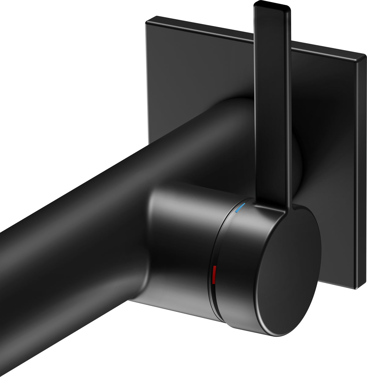 KEUCO IXMO Pure Einhebel-Waschtischmischer Unterputz, eckig, Ausladung 165 mm, schwarz matt
