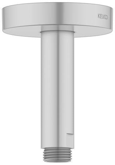 KEUCO Brausearm Elegance 51688, Deckenanschluss, 100 mm, verchromt – Rundes Design für die Deckenmontage