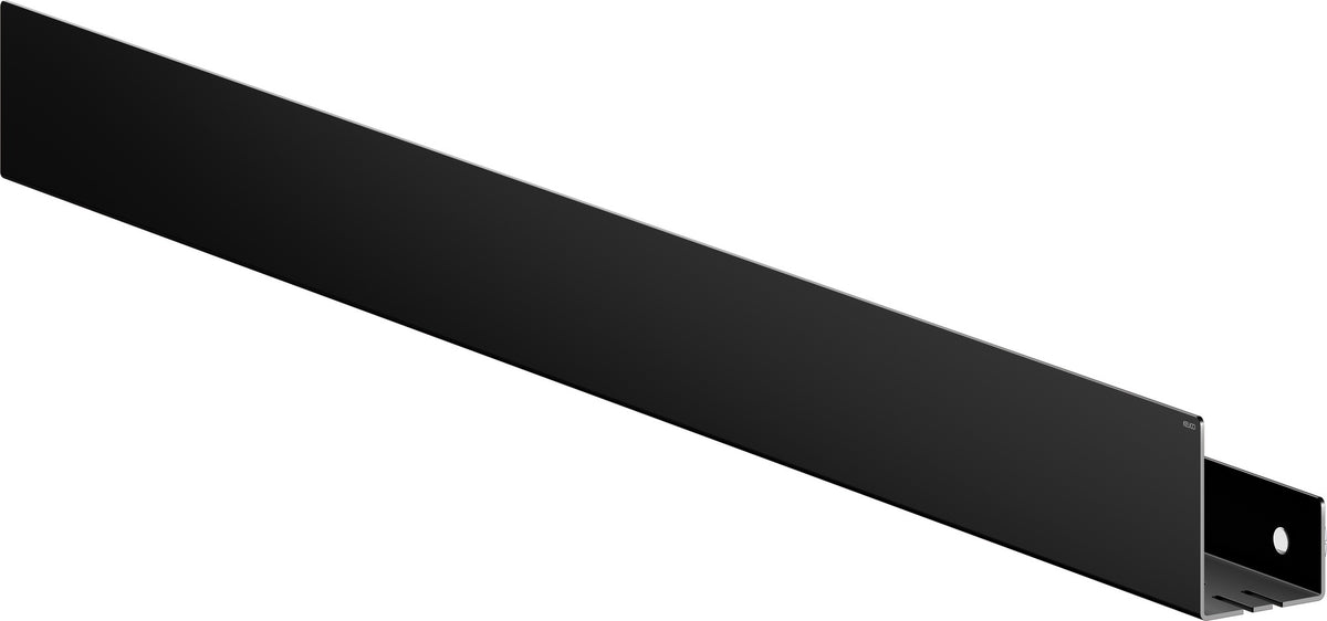 KEUCO Duschablage 24953 auf Maß – 400-600 x 120 x 90 mm, schwarz matt, Aluminium, mit Haken