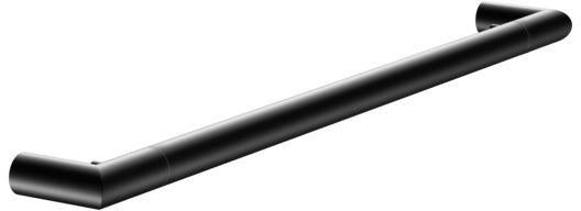 KEUCO REVA Badetuchhalter 600 mm schwarz matt mit integriertem Haken – Wandmontage