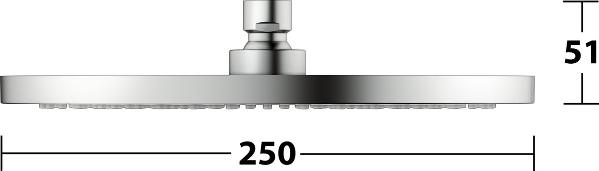 KEUCO Kopfbrause rund 250 mm Bronze gebürstet – Edle Duschkopf-Brause