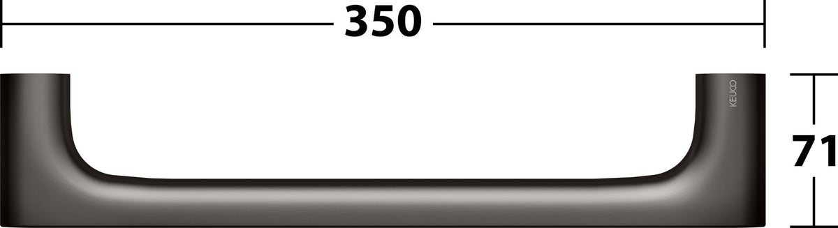 KEUCO Edition 400 Haltegriff 350 mm Nickel gebürstet – Wandmontage, 115 kg Belastbarkeit