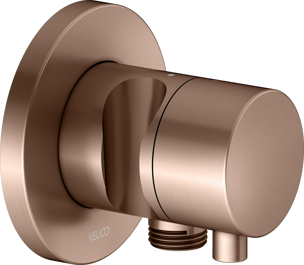 KEUCO IXMO Comfort Absperrventil Unterputz DN15 rund Messing gebürstet 59541