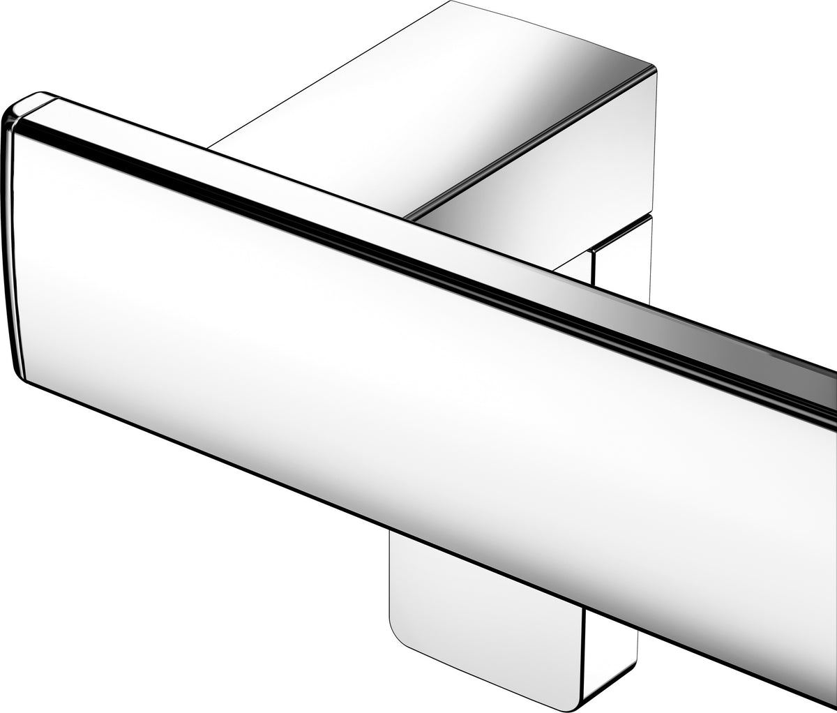KEUCO AXESS Winkelgriff 90° rechts 520/1090 mm verchromt – Barrierefreier Halt für Bad und WC