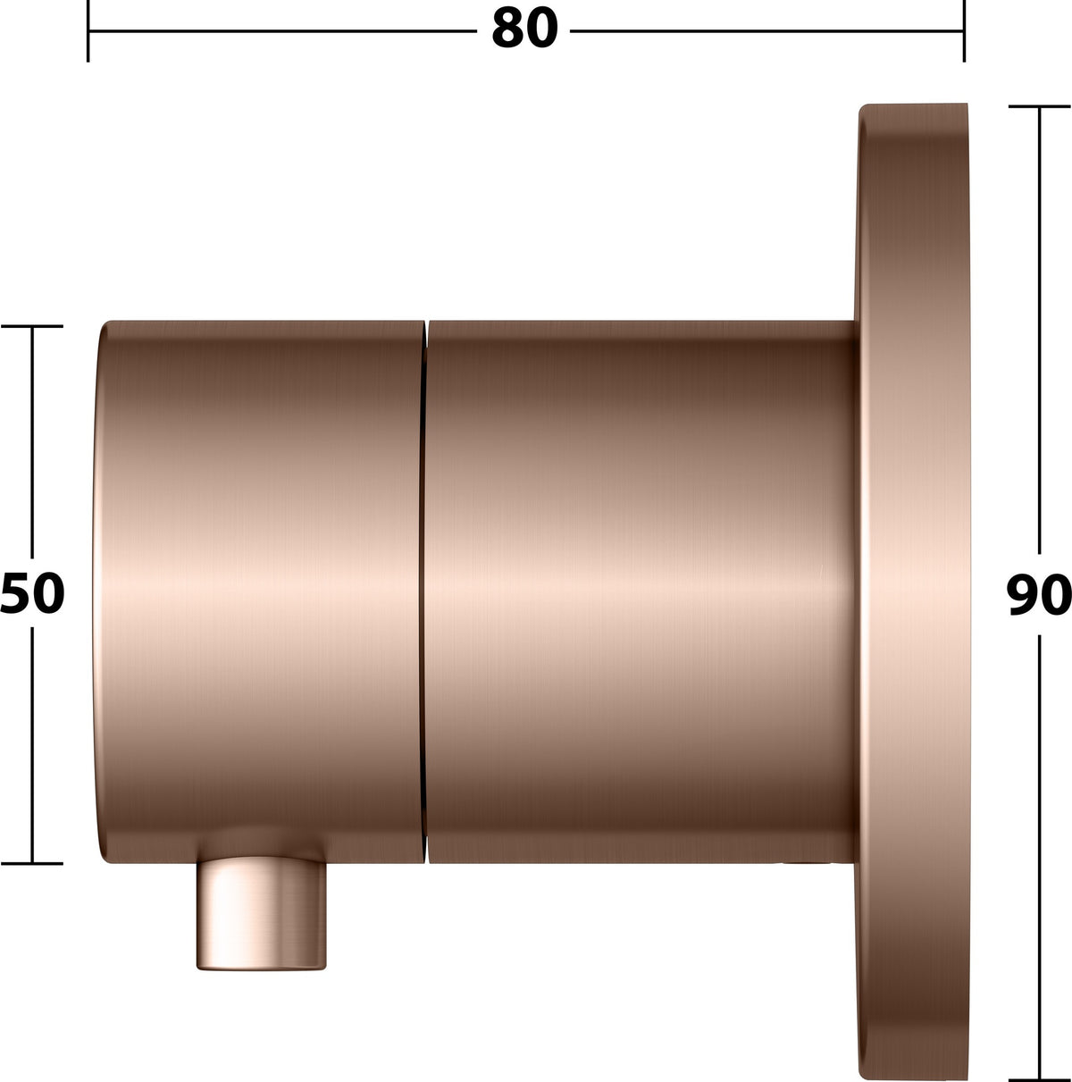 KEUCO IXMO Comfort 2-Wege Umstellventil Unterputz DN15 – Messing gebürstet, rund
