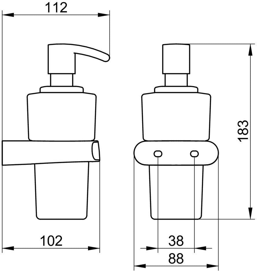 KEUCO Elegance Schaumseifenspender 11653 Opalglas verchromt mit Halter und Pumpe