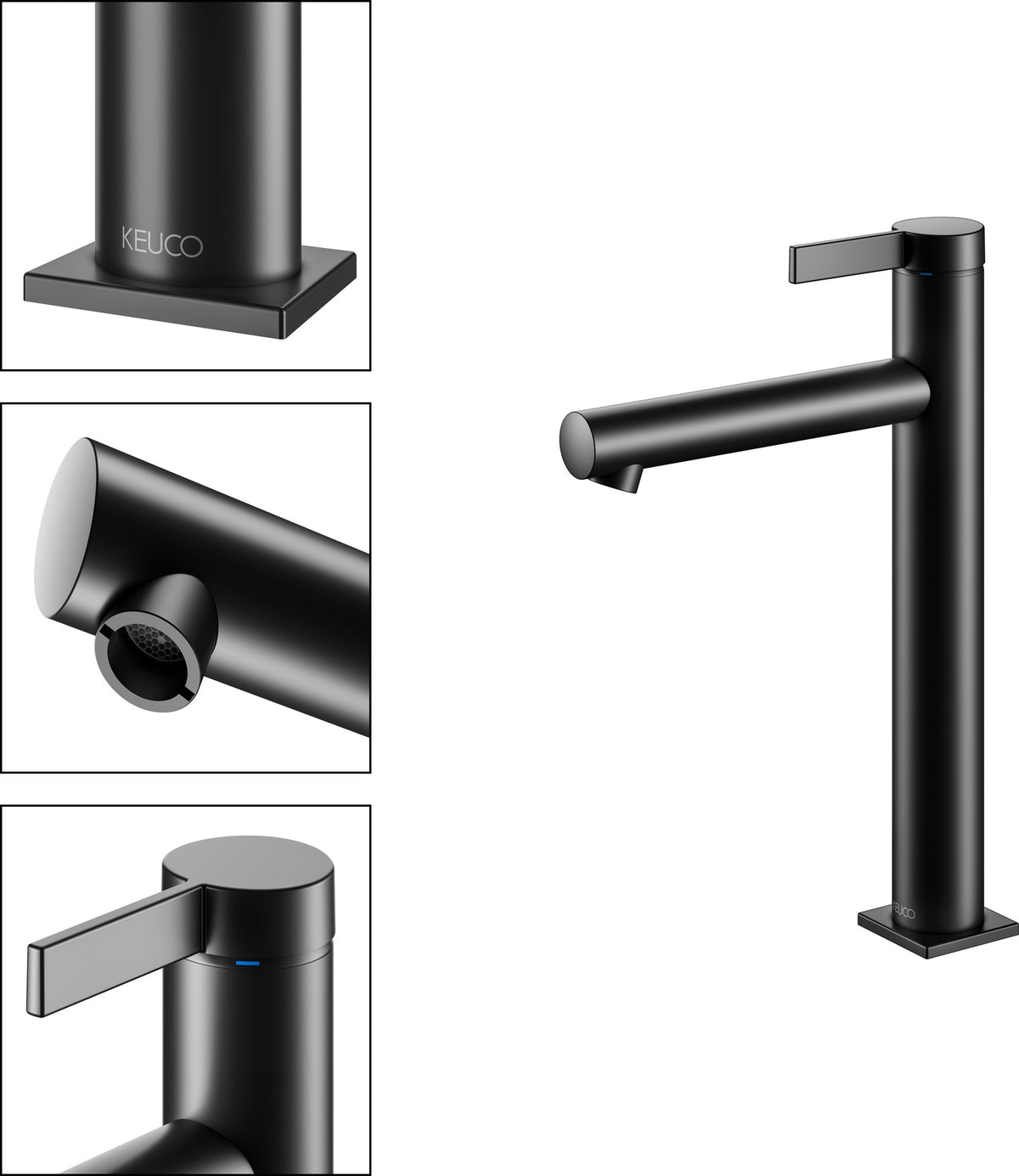 KEUCO IXMO Pure Einhebel-Waschtischmischer 210 mm ohne Ablaufgarnitur, verchromt
