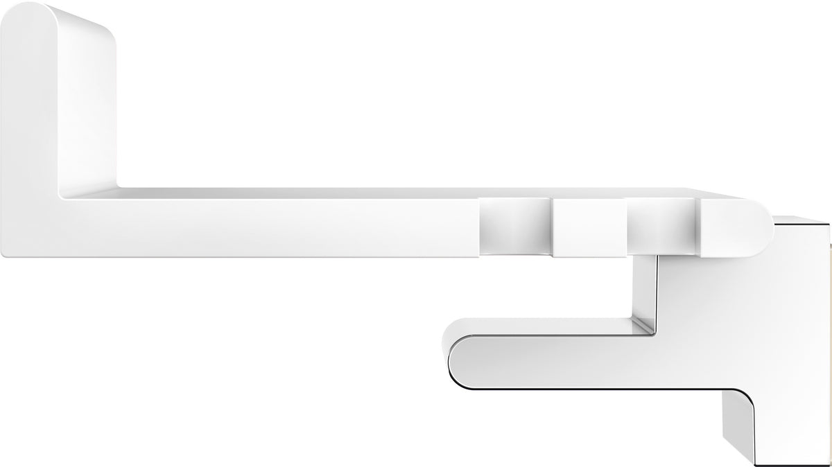 KEUCO REVA Duschablage 12858 weiß matt – rechteckige Wandablage mit Haken, 350 mm