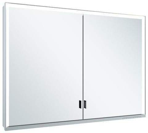 KEUCO Royal Lumos Spiegelschrank 1000 mm silber-eloxiert mit Ablagefach – Wandvorbau