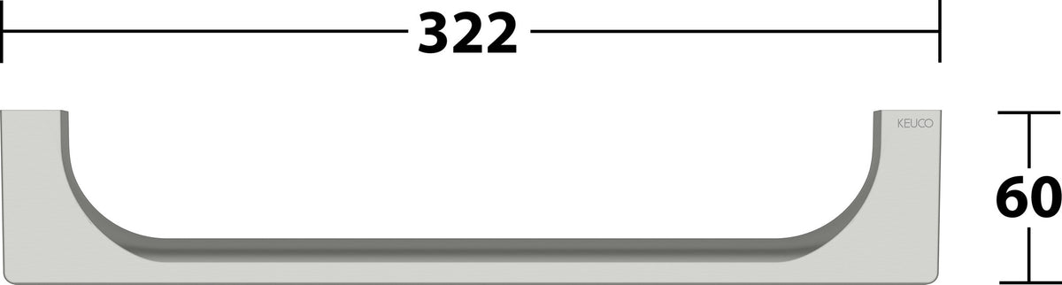 KEUCO Edition 11 Haltegriff 300 mm verchromt – Wandmontage, eckiges Design