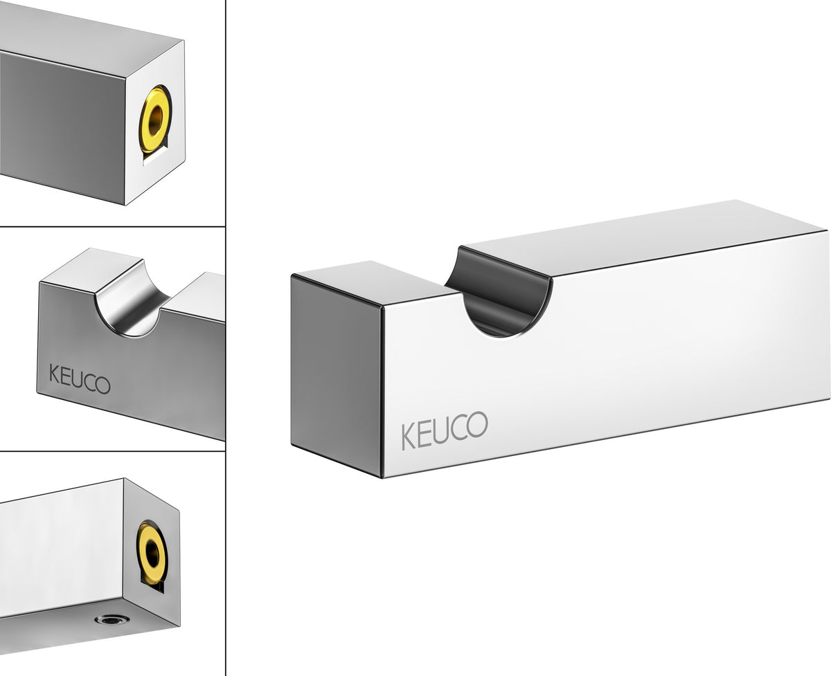 KEUCO Edition 90 Square Handtuchhaken E90, eckig, verchromt, Wandmontage, 64 mm Ausladung