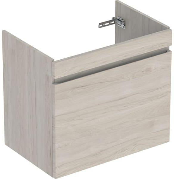 Geberit Renova Plan Waschtischunterschrank Nussbaum hickory hell mit Schublade & Innenschublade