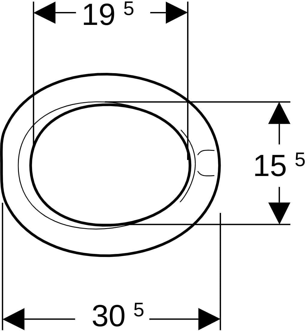 GEBERIT Bambini WC-Sitzring für Kleinkinder achatgrau – Matt, PUR, 280 x 305 mm