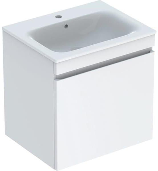 Geberit Renova Plan Waschtischset mit Unterschrank Nussbaum hell KeraTect 55 cm