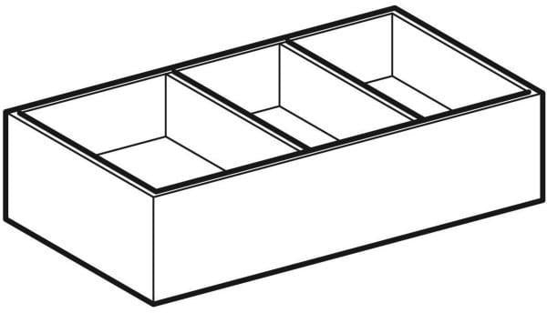 Geberit Xeno2 Schubladeneinsatz H-Teilung 37,3x9,8x20,8 cm sculturagrau