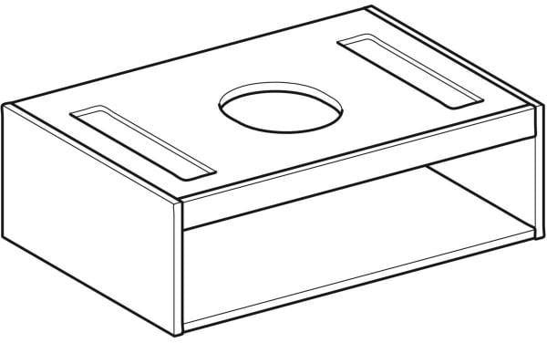 Geberit VariForm Korpus für Aufsatzwaschtisch, 90 cm, weiß hochglänzend, mit Schublade