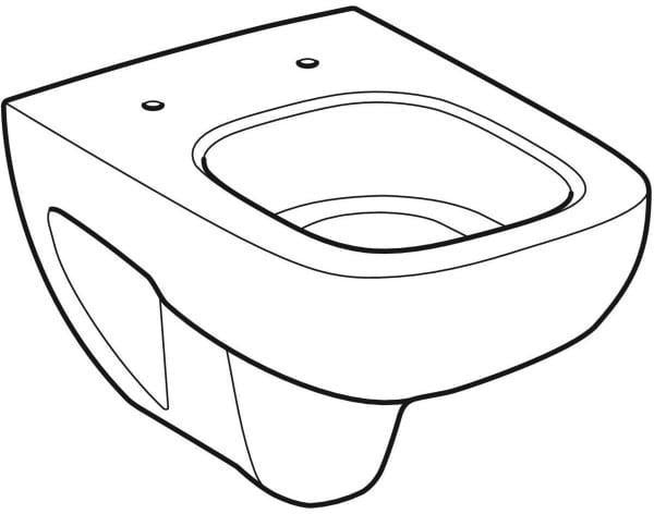 Geberit Renova Compact Wand-WC Tiefspüler eckig 48,5 cm weiß