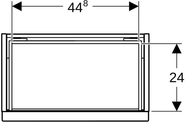Geberit iCon Unterschrank für Handwaschbecken, 1 Schublade, 52 cm, weiß hochglänzend