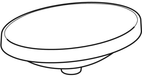 Geberit VariForm Einbauwaschtisch oval 55x40 cm, ohne Hahnloch, ohne Überlauf, weiß, KeraTect