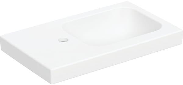 Geberit iCon Light Handwaschbecken 53x31 cm, Ablagefläche links, ohne Überlauf, weiß