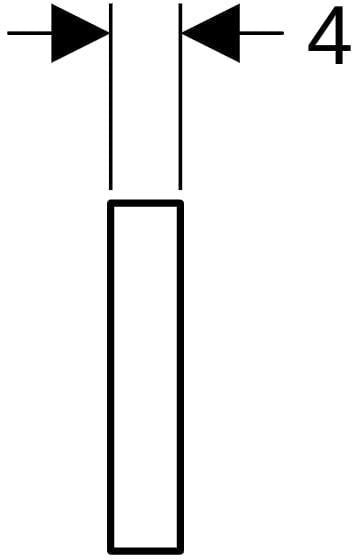 Geberit ONE P-Träger für Waschtischplatte – verchromt, glänzend, inkl. Befestigungsmaterial