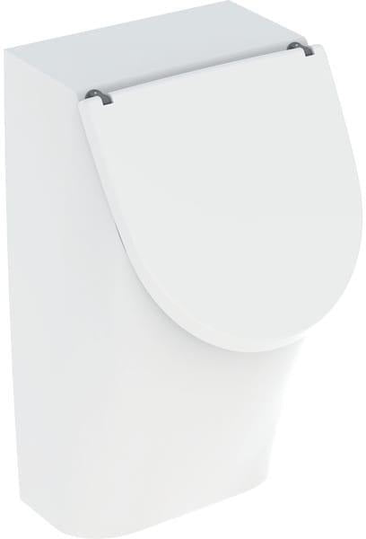 GEBERIT Renova Plan Deckelurinal weiß – Wandhängend, Zulauf hinten, Abgang hinten