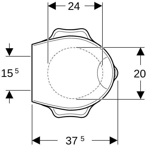 GEBERIT Bambini WC-Sitz für Kinder mit Stützfunktion Schildkrötendesign Weiß