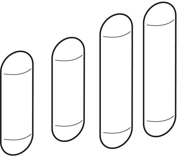 GEBERIT Set Puffer für Bidetsitz Vitelle – 5 Stück, zum Stecken, weiß