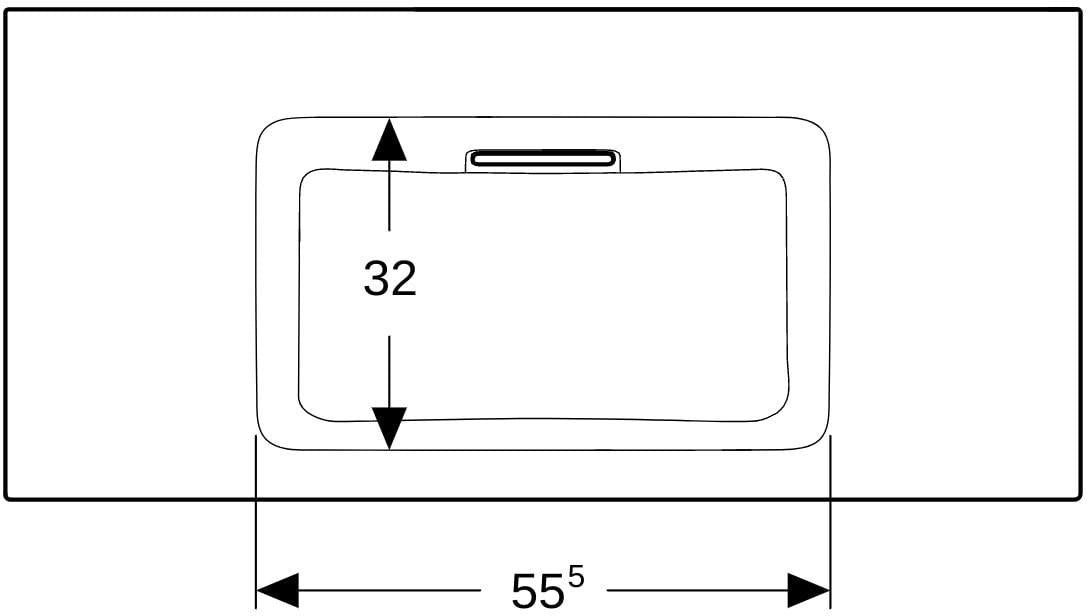 Geberit ONE Möbelwaschtisch 60x48 cm CleanDrain ohne Hahnloch ohne Überlauf weiß KeraTect