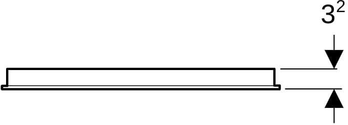Geberit Option Basic Lichtspiegel eckig 50x70cm mit LED-Beleuchtung oben, Aluminium eloxiert