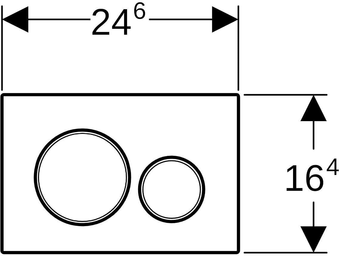 Geberit Sigma20 Betätigungsplatte, rund, 2-Mengen-Spülung, weiß glänzend / chrom glänzend