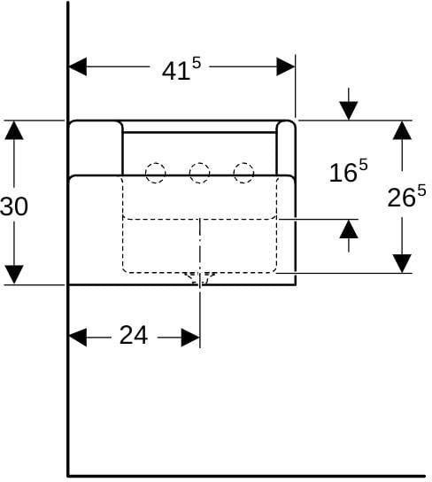 Geberit Bambini Spiel- und Waschlandschaft für 4 Waschtischarmaturen, 1800 mm, weiß