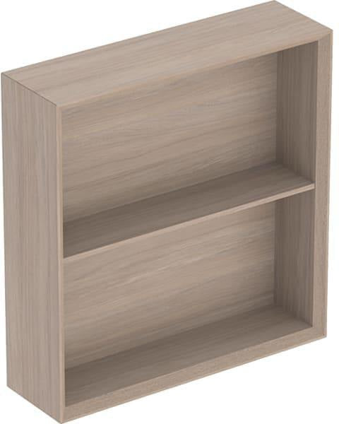 Geberit Regal quadratisch 45x46,7x13,2 cm weiß Hochglanz – Wandhängendes Badregal mit Einlegeboden