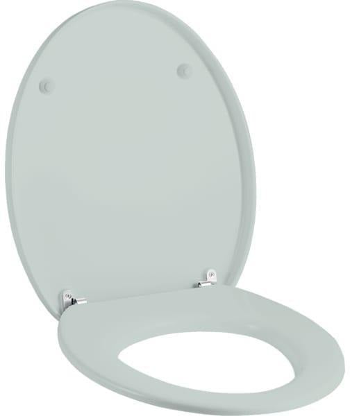Geberit Cleo WC-Sitz in Ägäis mit verchromten Scharnieren und Duroplast-Deckel
