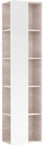 Geberit Citterio Regal mit Spiegel 40x160x25 cm, Eiche beige – 10 offene Fächer
