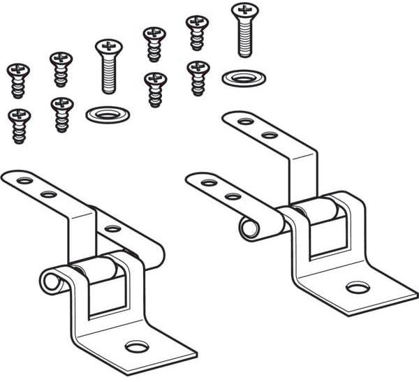 GEBERIT Set Scharniere für WC-Sitz F1 – 2 Stück, Edelstahl, weiß, passend zu 574100