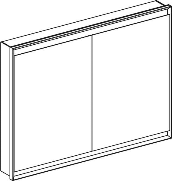 GEBERIT ONE Spiegelschrank mit ComfortLight, 2 Türen, 75 cm, weiß