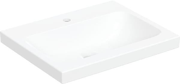 Geberit iCon Light Aufsatzwaschtisch 60x48 cm mit Hahnloch und Überlauf in Weiß