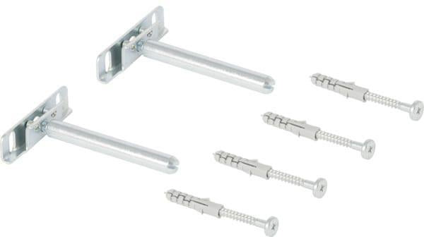 GEBERIT Befestigungsmaterial für iCon Regal – 4 Schrauben, 2 Platten, 4 Dübel