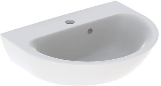 GEBERIT Renova Handwaschbecken 45x36 cm mit Hahnloch & Überlauf in Weiß, KeraTect