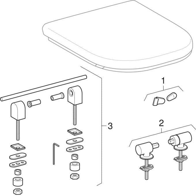 Geberit Renova Comfort WC-Sitz barrierefrei eckig weiß antibakteriell